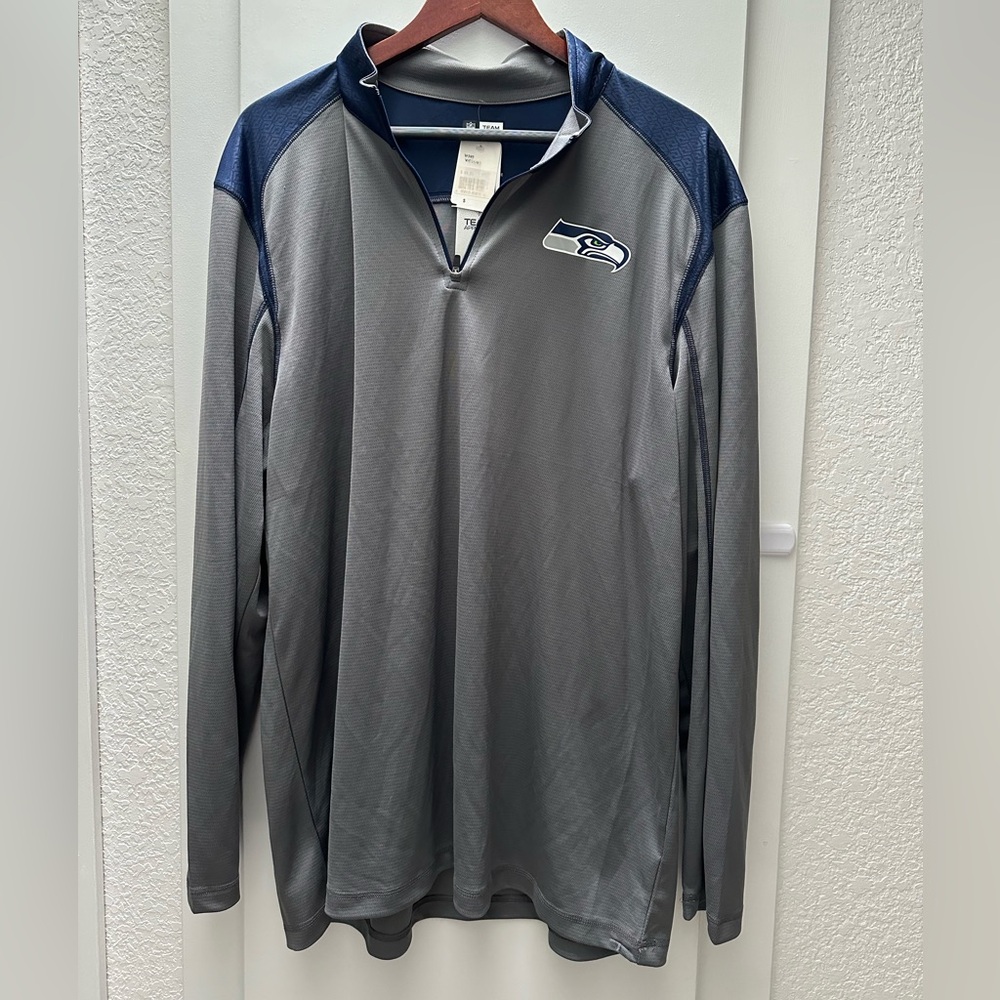 NWT Seahawks NFL 3/4 zip size 2XL